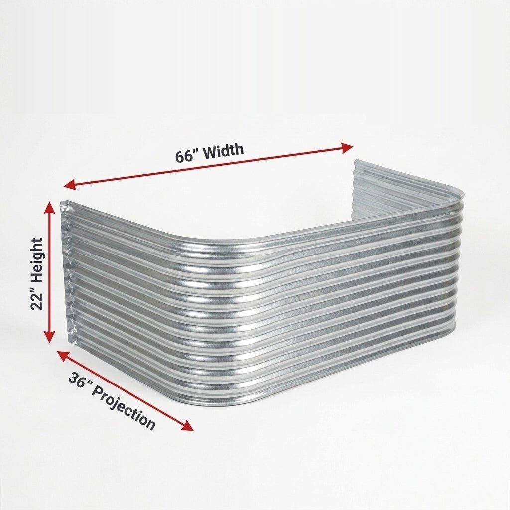 66″W X 36″P X 22″H Galvanized Steel Window Well - Shop Window Wells