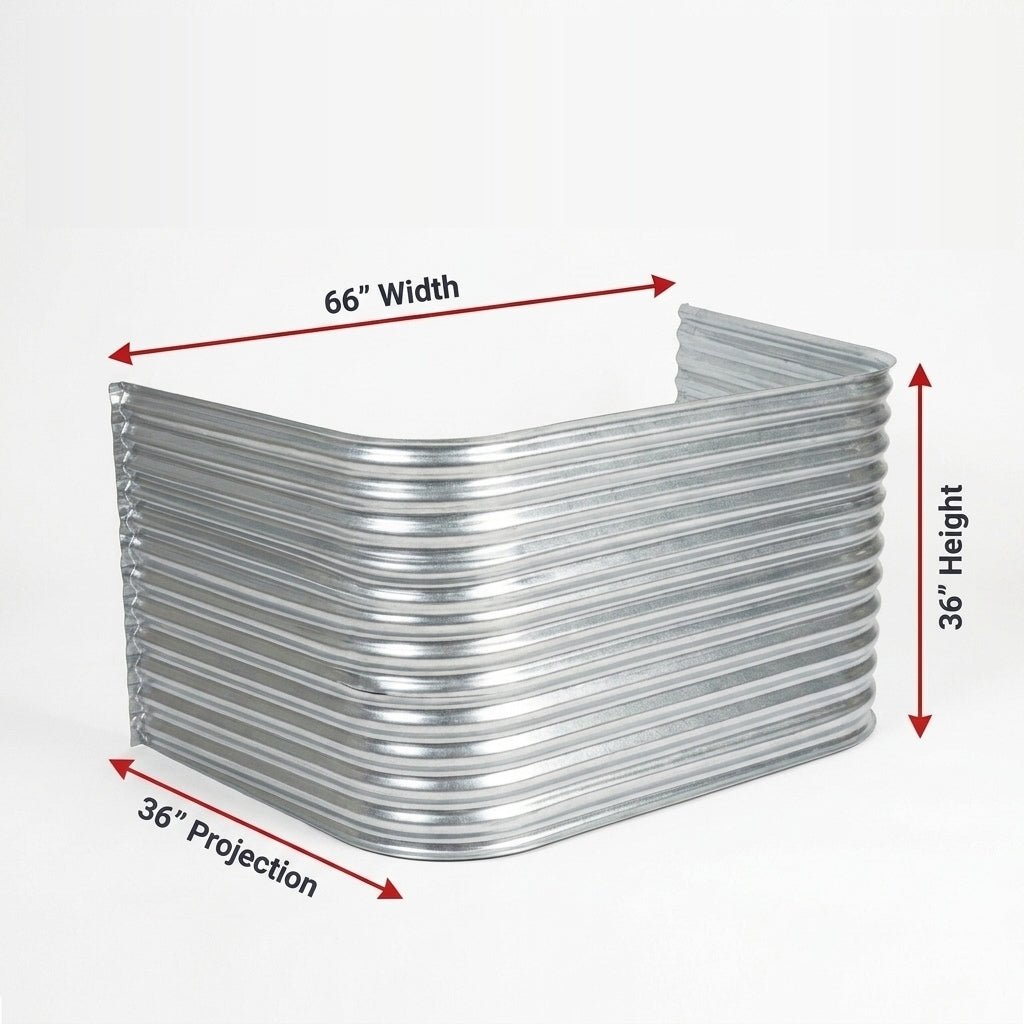 66″W X 36″P X 36″H Galvanized Steel Window Well - Shop Window Wells