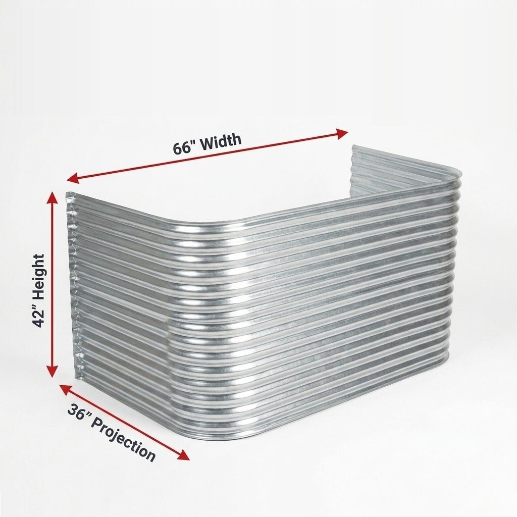 66″W X 36″P X 42″H Galvanized Steel Window Well - Shop Window Wells