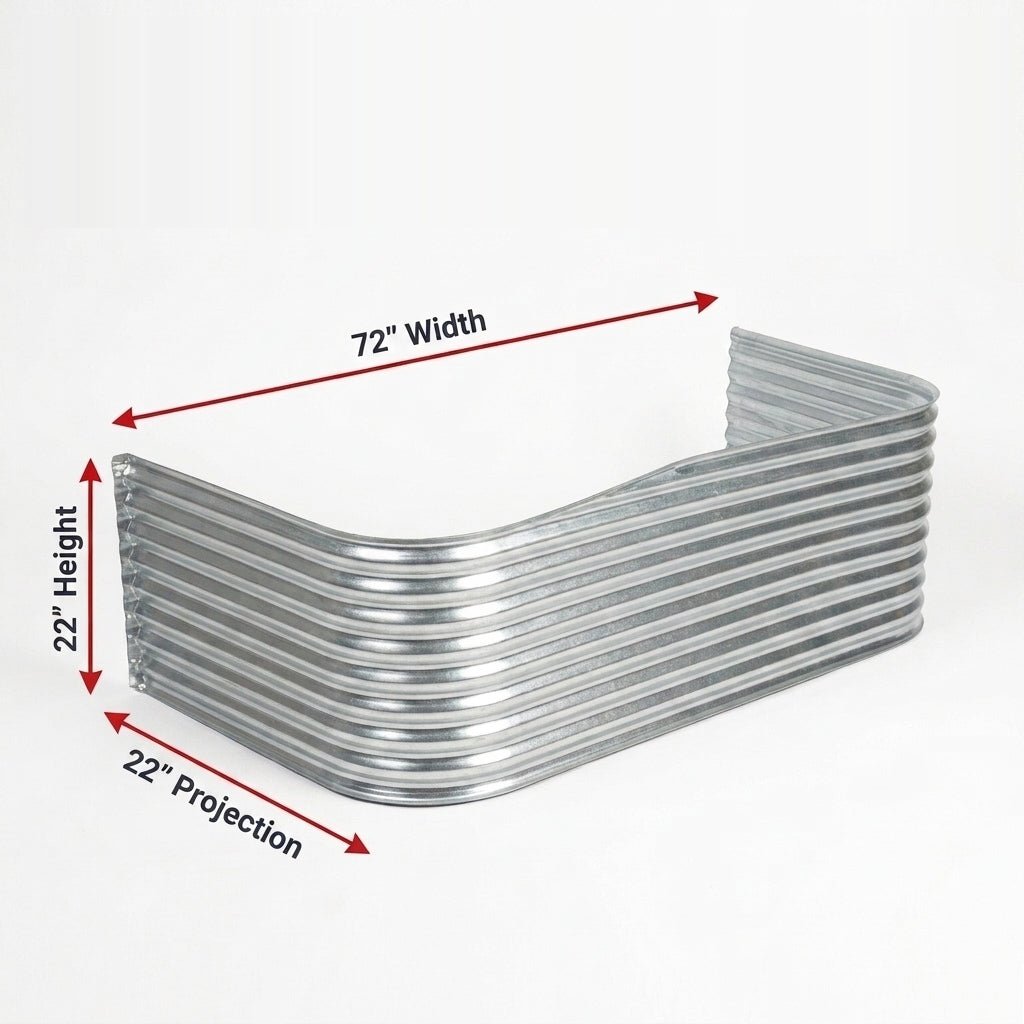 72″W X 22″P X 22″H Galvanized Steel Window Well - Shop Window Wells