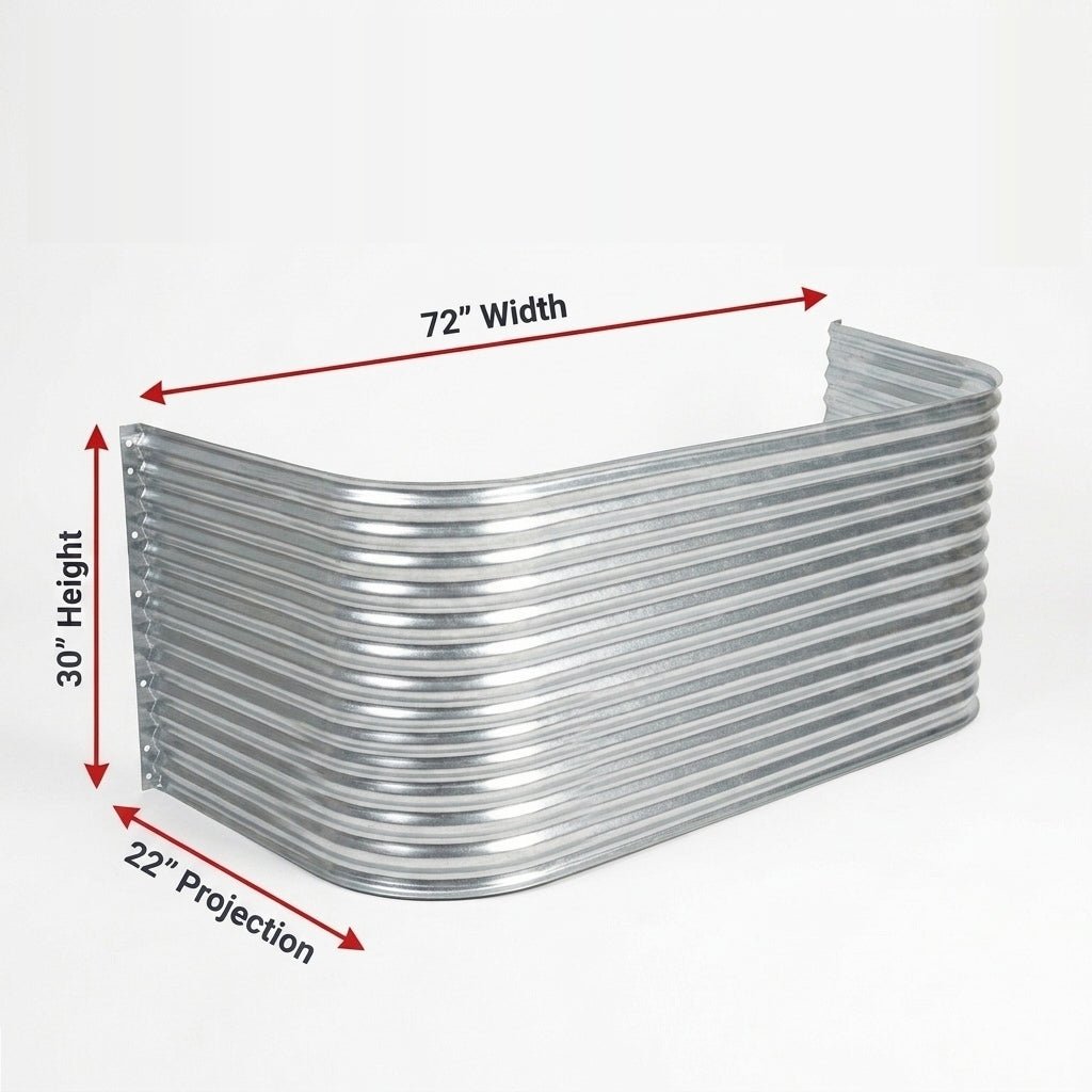 72″W X 22″P X 30″H Galvanized Steel Window Well - Shop Window Wells