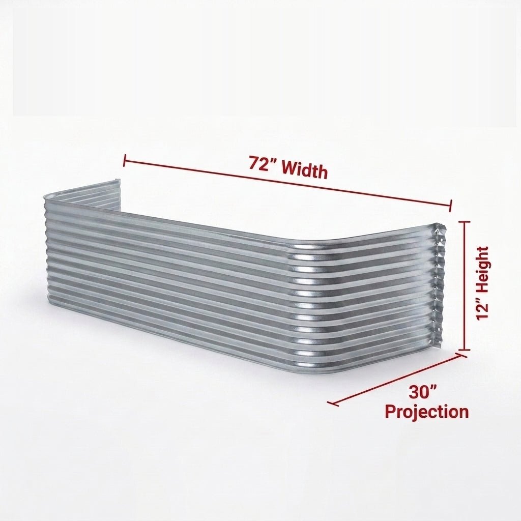 72″W X 30″P X 12″H Galvanized Steel Window Well - Shop Window Wells