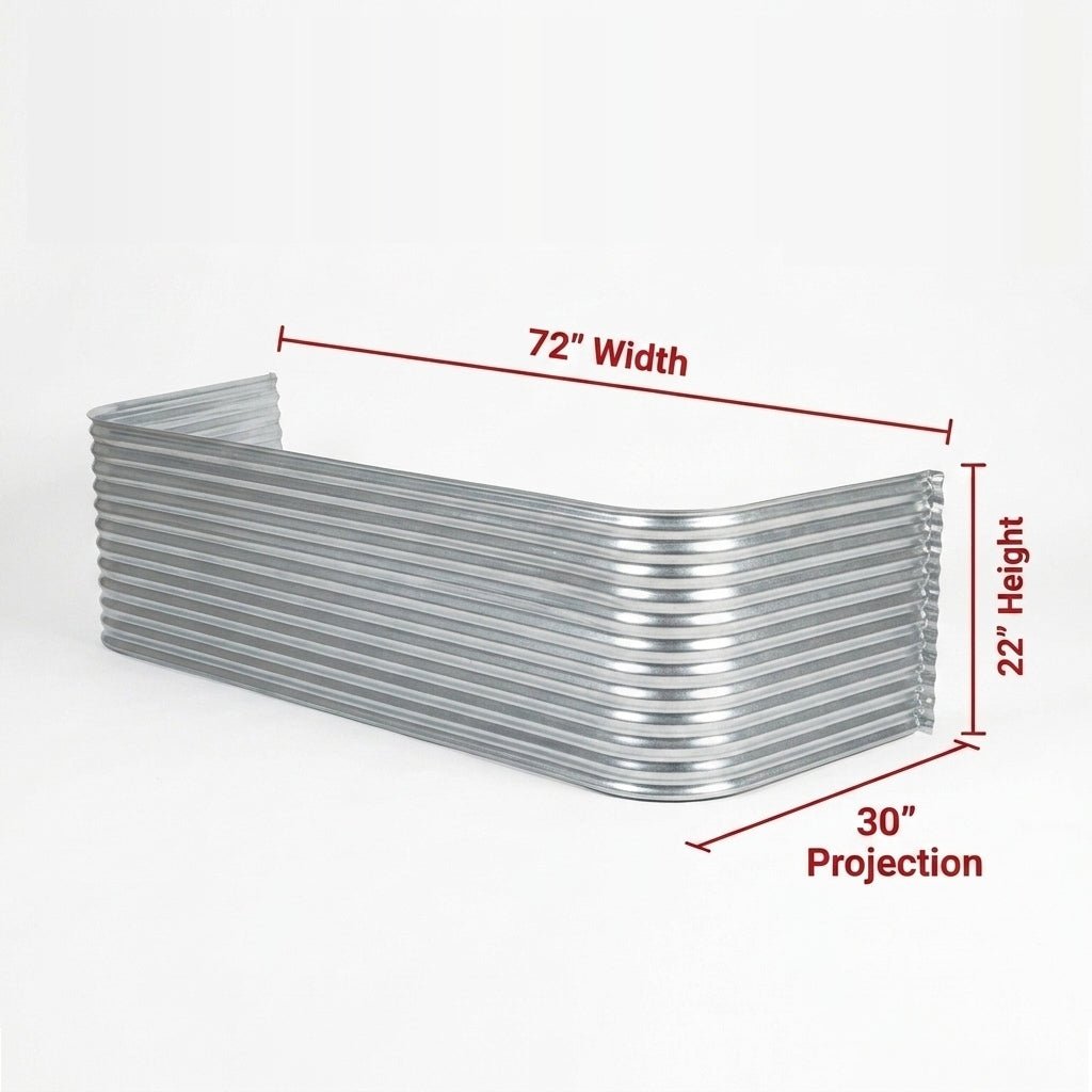 72″W X 30″P X 22″H Galvanized Steel Window Well - Shop Window Wells