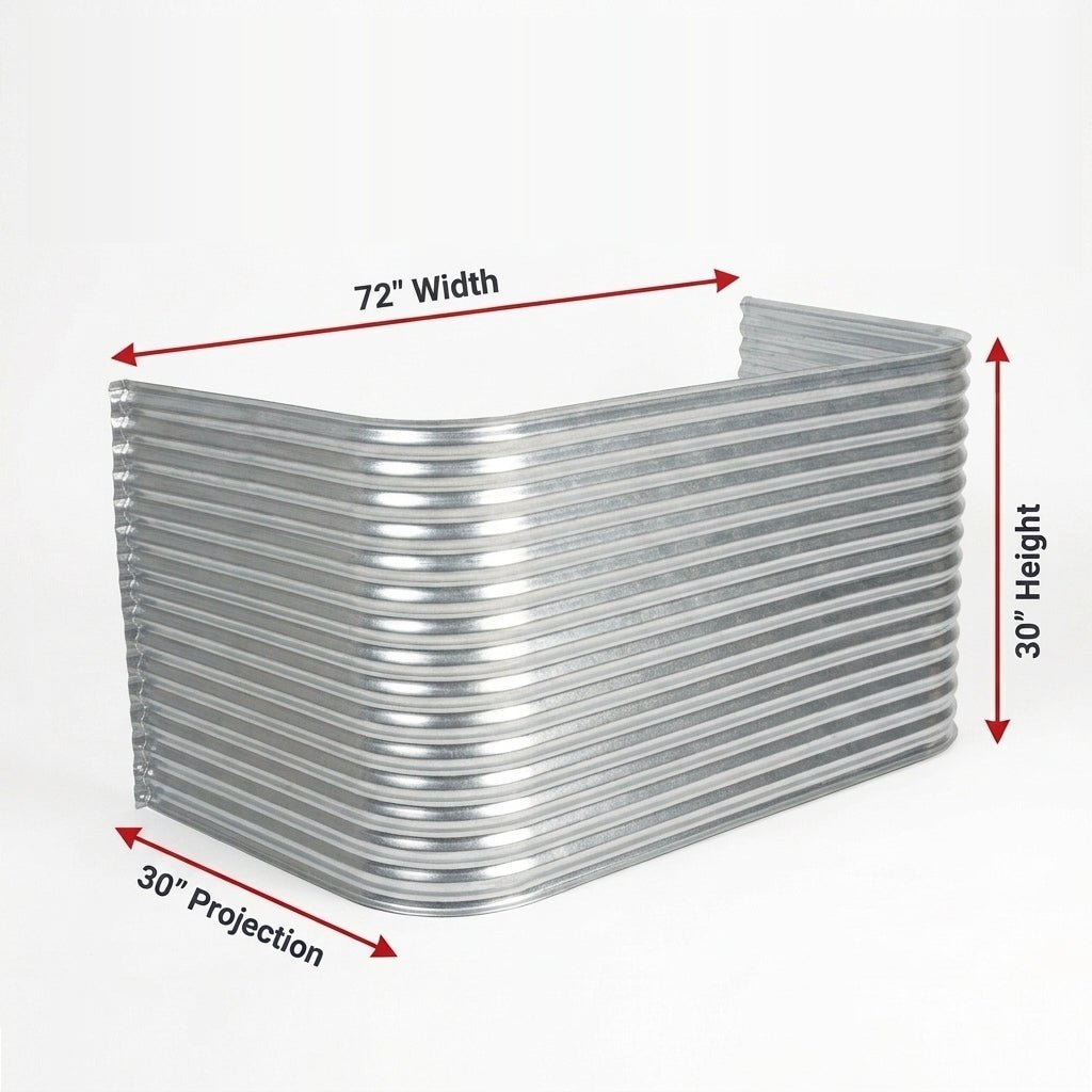 72″W X 30″P X 30″H Galvanized Steel Window Well - Shop Window Wells