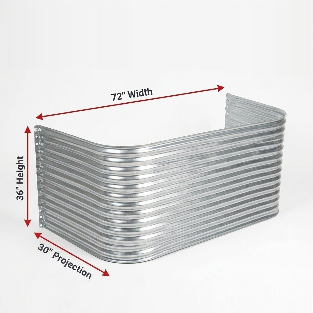 72″W X 30″P X 36″H Galvanized Steel Window Well - Shop Window Wells