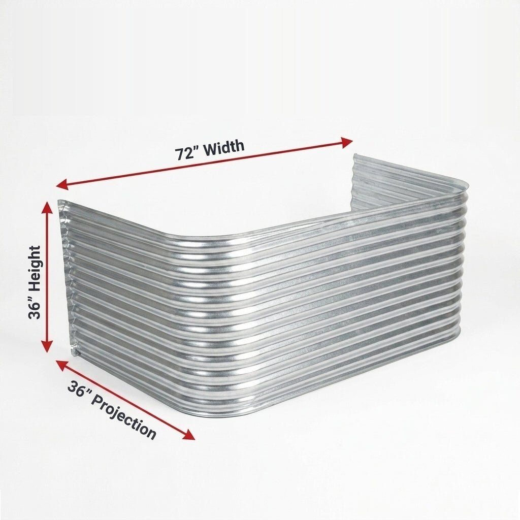 72″W X 36″P X 36″H Galvanized Steel Window Well - Shop Window Wells