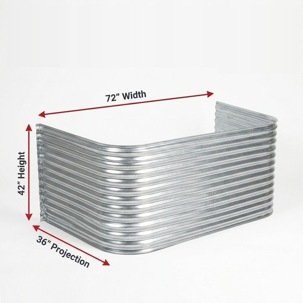 72″W X 36″P X 42″H Galvanized Steel Window Well - Shop Window Wells