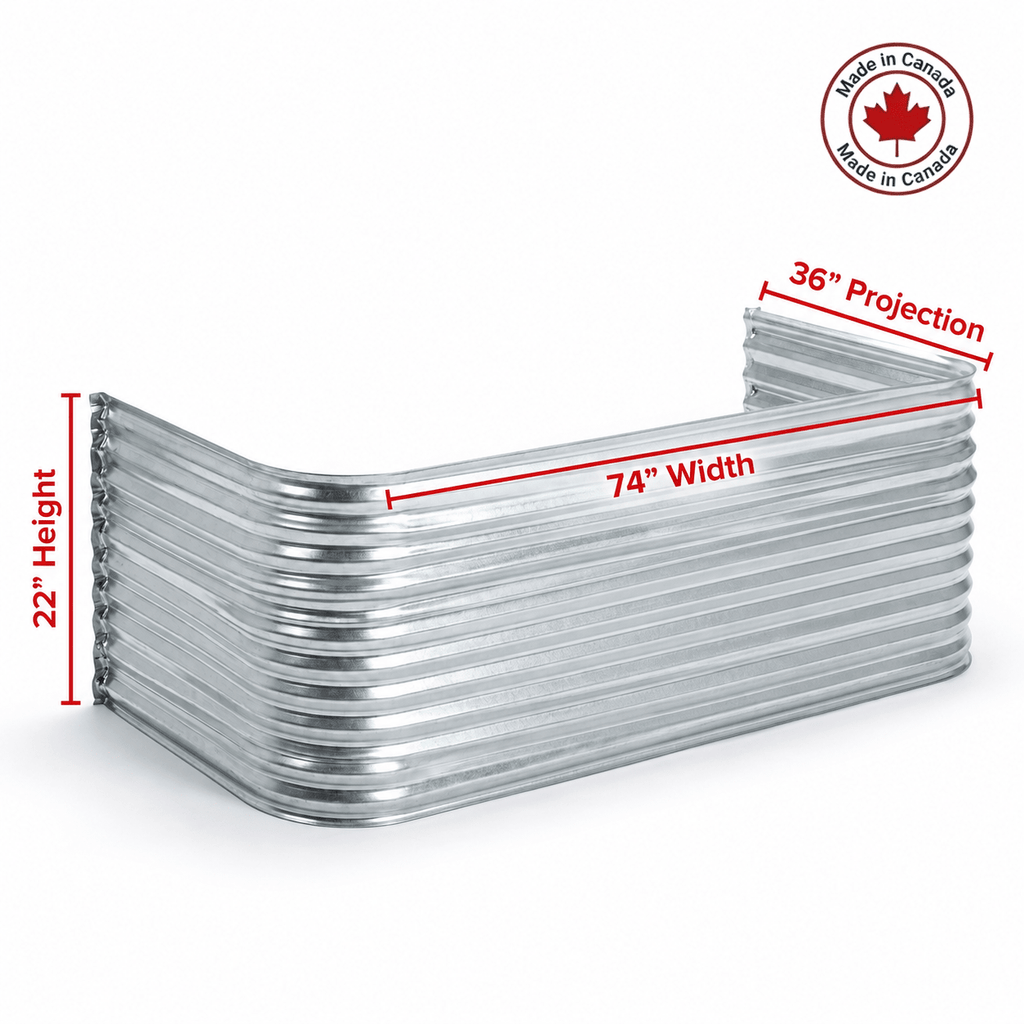 74″W X 36″P X 22″H Galvanized Steel Window Well - Shop Window Wells