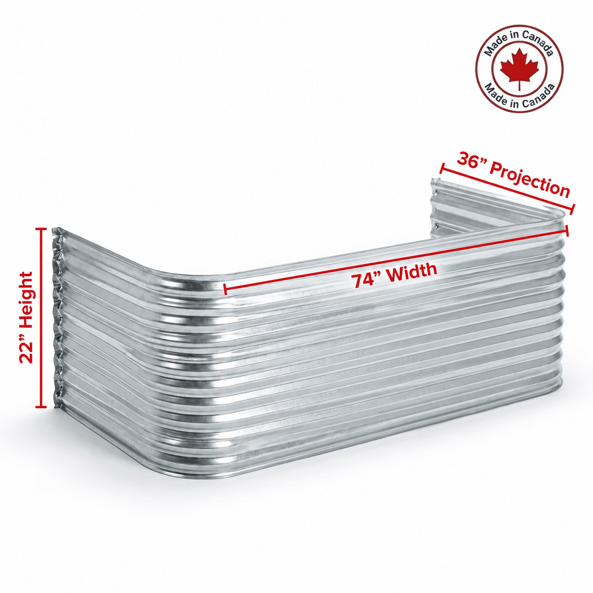 74″W X 36″P X 22″H Galvanized Steel Window Well - Shop Window Wells
