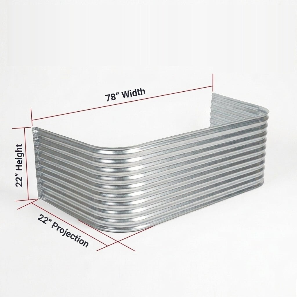 78″W X 22″P X 22″H Galvanized Steel Window Well - Shop Window Wells