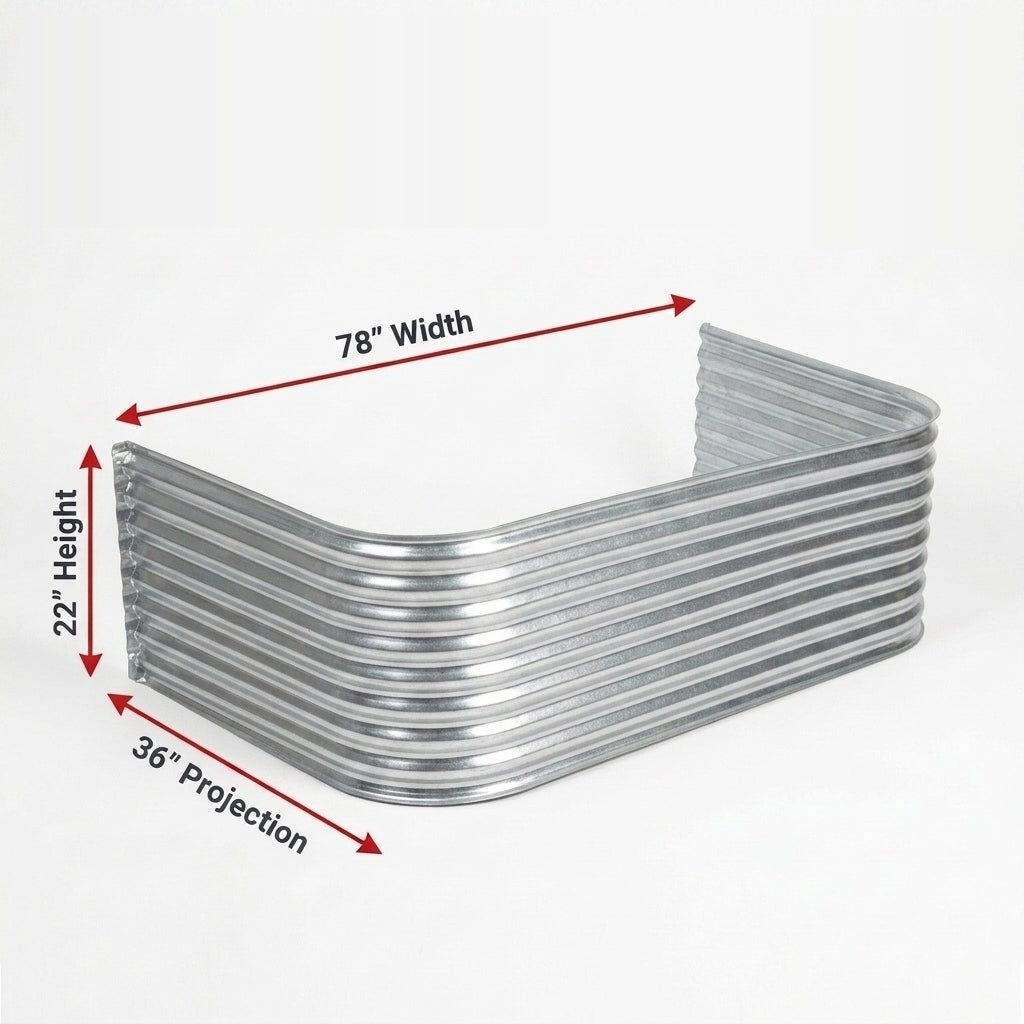78″W X 36″P X 22″H Galvanized Steel Window Well - Shop Window Wells