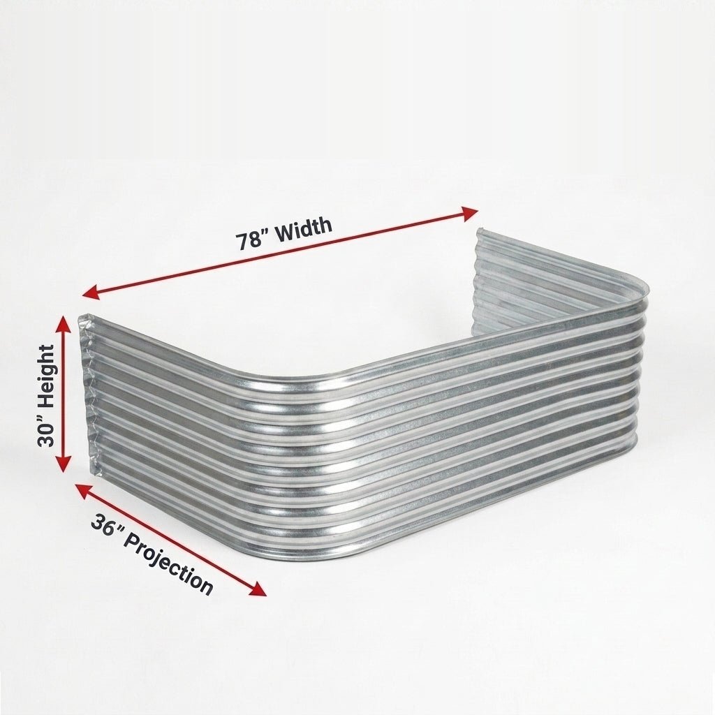 78″W X 36″P X 30″H Galvanized Steel Window Well - Shop Window Wells