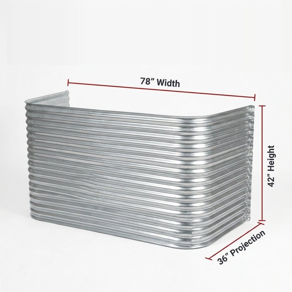 78″W X 36″P X 42″H Galvanized Steel Window Well - Shop Window Wells