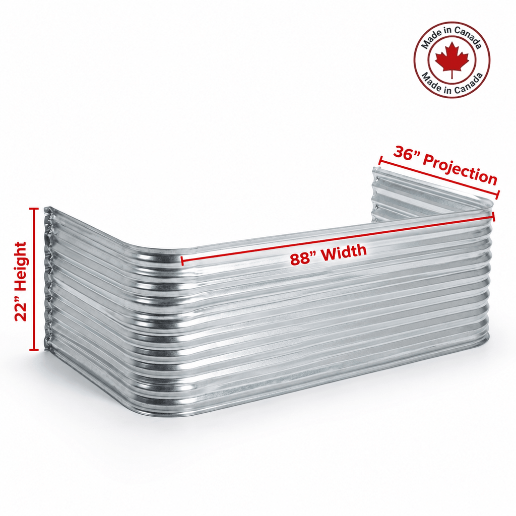88″W X 36″P X 22″H Galvanized Steel Window Well - Shop Window Wells