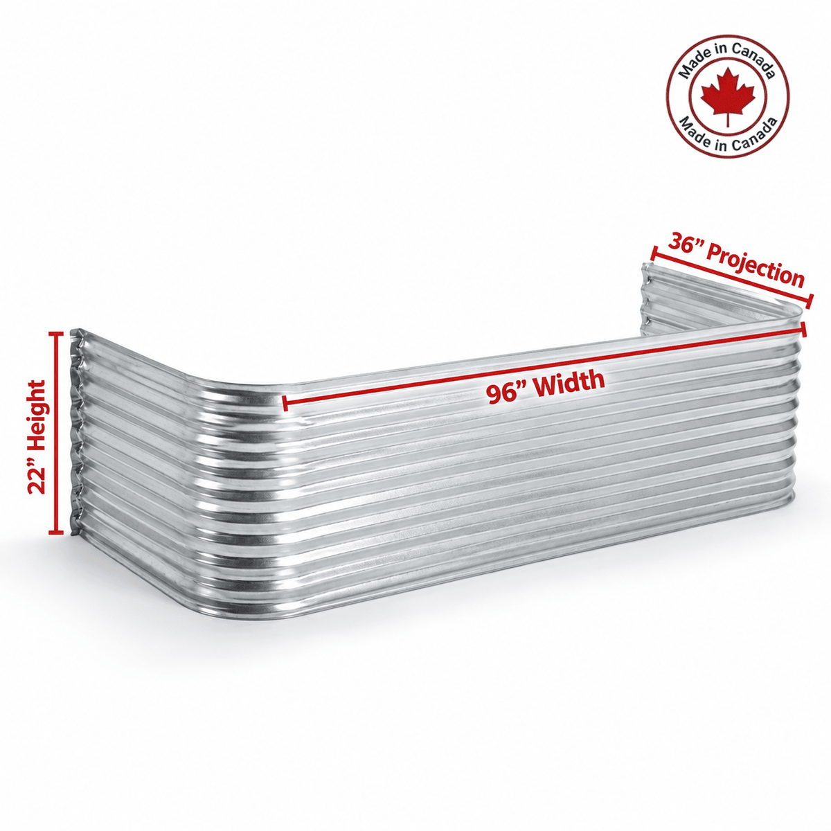 96″W X 36″P X 22″H Galvanized Steel Window Well - Shop Window Wells